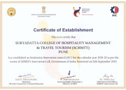Certificate of Establishment an Institution Innovation Council IIC 2019-2020