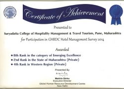 Certificate of Achievement in GHRD Ranking 2014