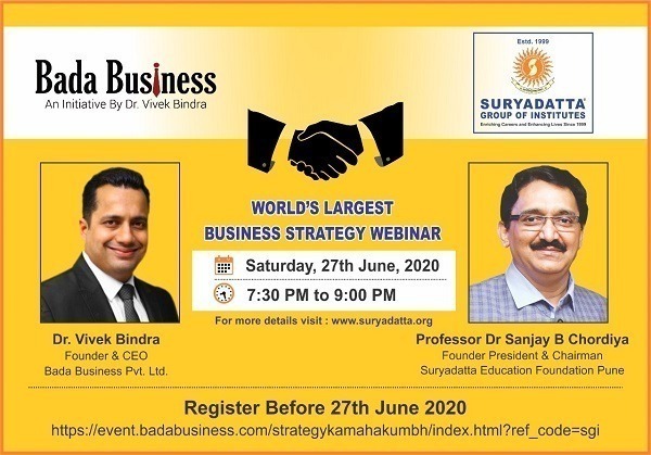 Worlds Largest Business Strategy Webinar by Dr. Vivek Bindra