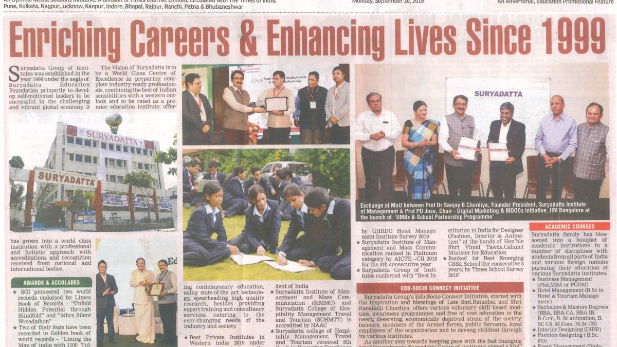 News Article of hotel management institute in Pune