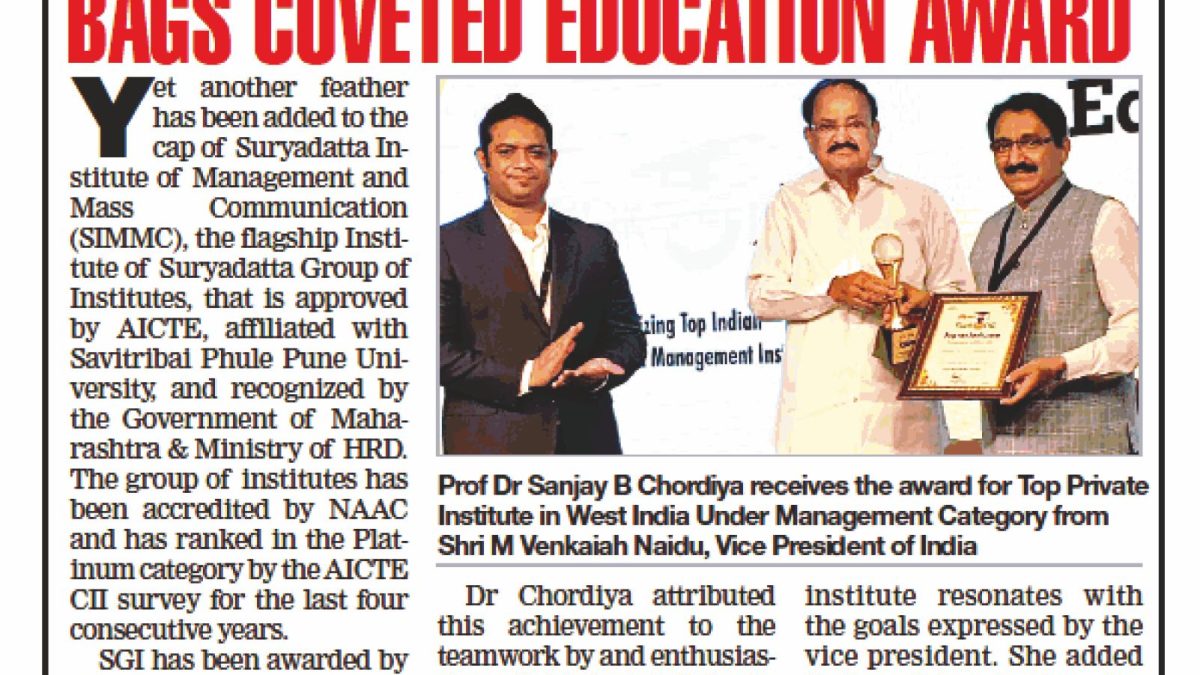 News Article of hotel management institute in Pune