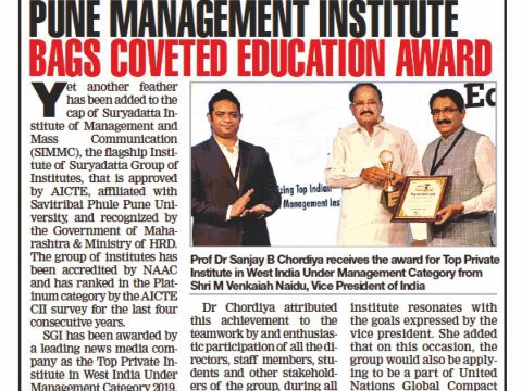 News Article of hotel management institute in Pune